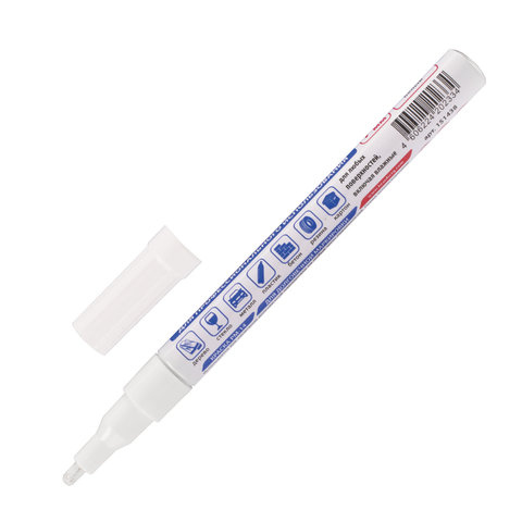 Маркер-краска BRAUBERG Profesional Plus (paint marker) лаковый белый 2 мм ( нитро-основа)