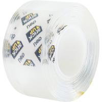 Клейкая лента двусторонняя 25,4 мм*1,5 м "Deli" монтажная, прозрачная