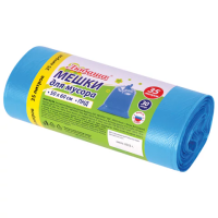 Мешки для мусора 35 л 30 шт/рулон ПНД ЛЮБАША 10 мкм 50*60 см, синие