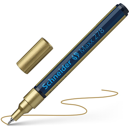 Маркер перм., на нитрокраске "Maxx 278" 0,8 мм золото
