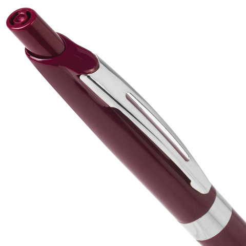 Ручка шариковая автоматическая BRAUBERG "Diplomat", СИНЯЯ, корпус ассорти, узел 0,7 мм, линия письма