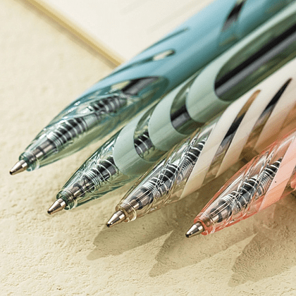 Ручка шарик/автомат. "Q70-BL" 0,7 мм., пласт., ассорти, стерж. синий