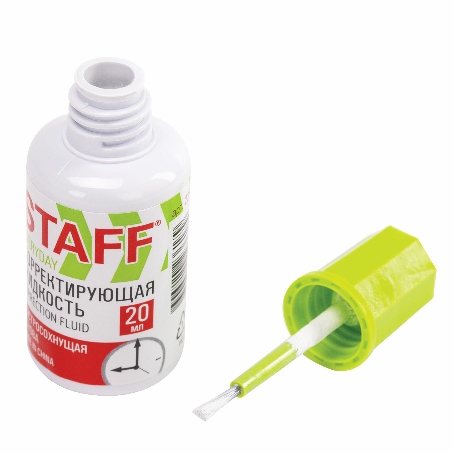 Корректирующая жидкость STAFF "EVERYDAY" быстросохнущая, с кисточкой