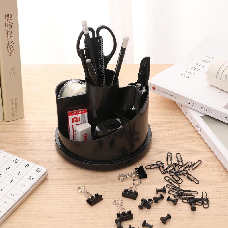 Набор настольный "Deli Maxi 38251А" пласт., 17 предм., черный