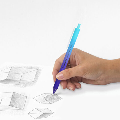 Карандаш автоматический BRAUBERG SOFT GRADE 0,5 мм корпус soft-touch ассорти