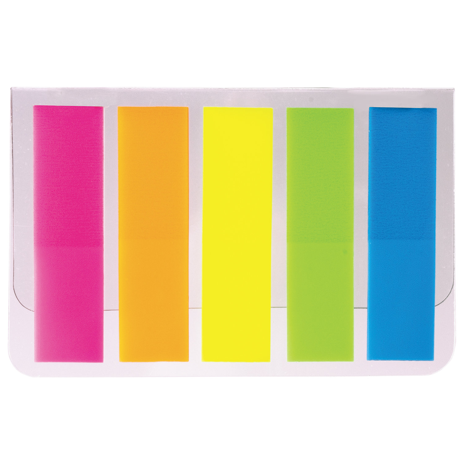 Закладки клейкие STAFF неоновые 45х12 мм, 5 цветов по 20 листов, арт. 129355