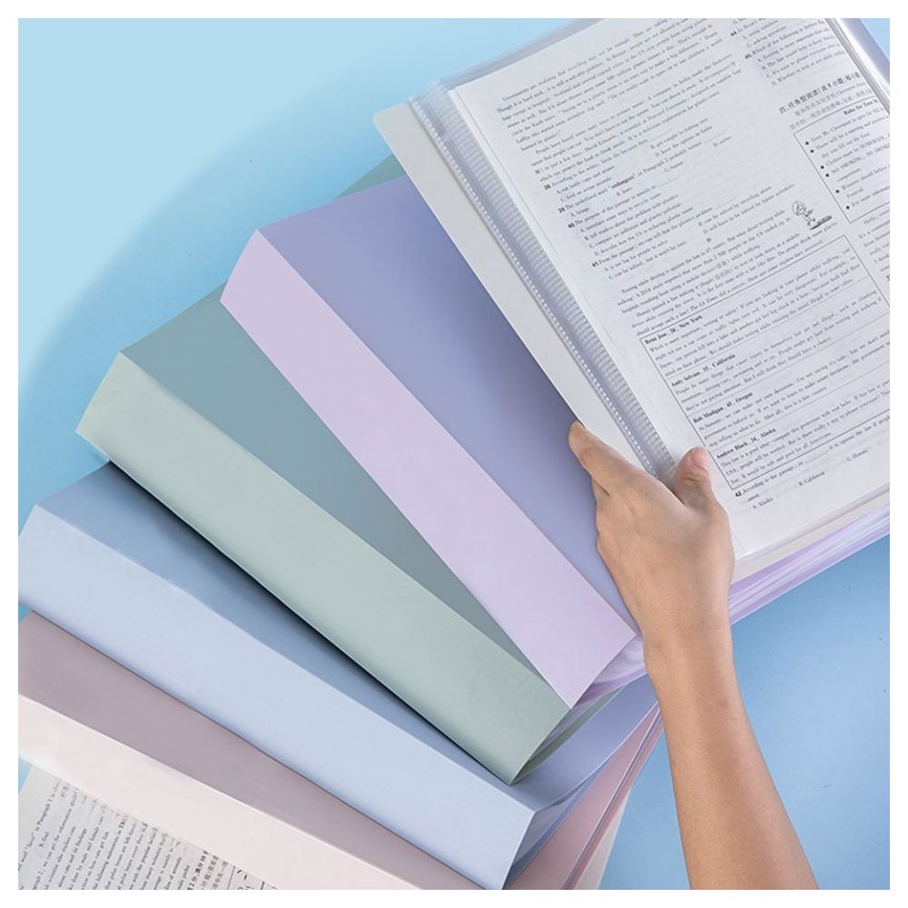 Папка на 80 карманов "Deli Pastel" пласт., ассорти