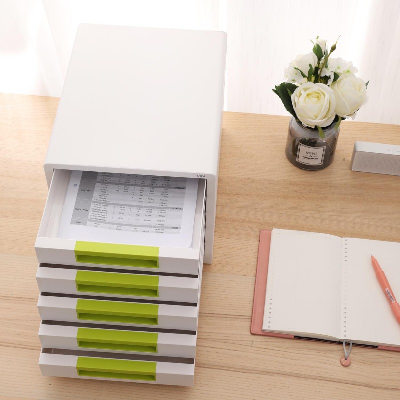 Блок из 5-ти лотков закрытый "Deli Rio", белый/зеленый