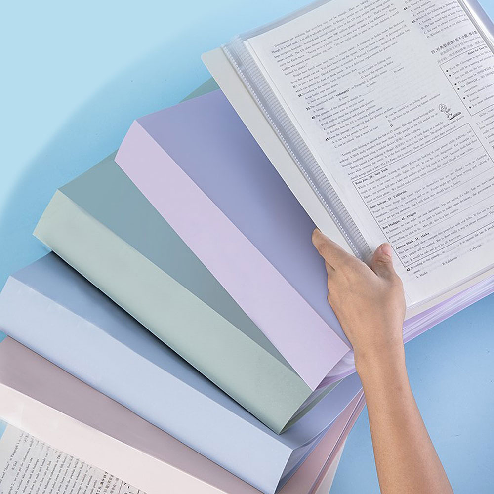 Папка-скоросшиватель на 30 карманов "Deli Pastel" пласт., ассорти