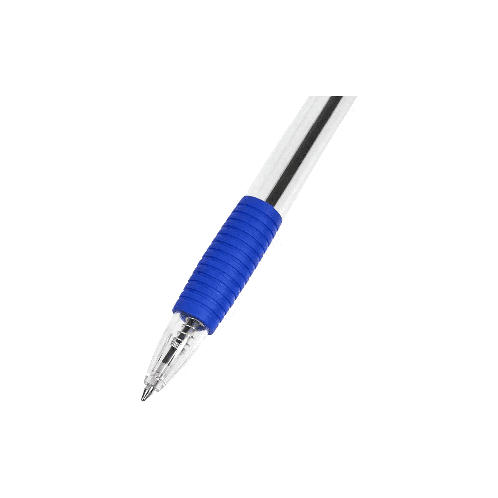 Ручка шарик/автомат "Yesli:" 0,7 мм, пласт., прозр., стерж. синий