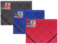 Папка на резинке, А4, с тремя клапанами, Deli