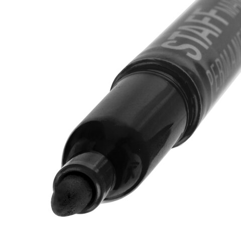 Маркер перманентный 2-х сторонний STAFF "Manager" PM-625 чёрный (0,8 и 2,2 мм)