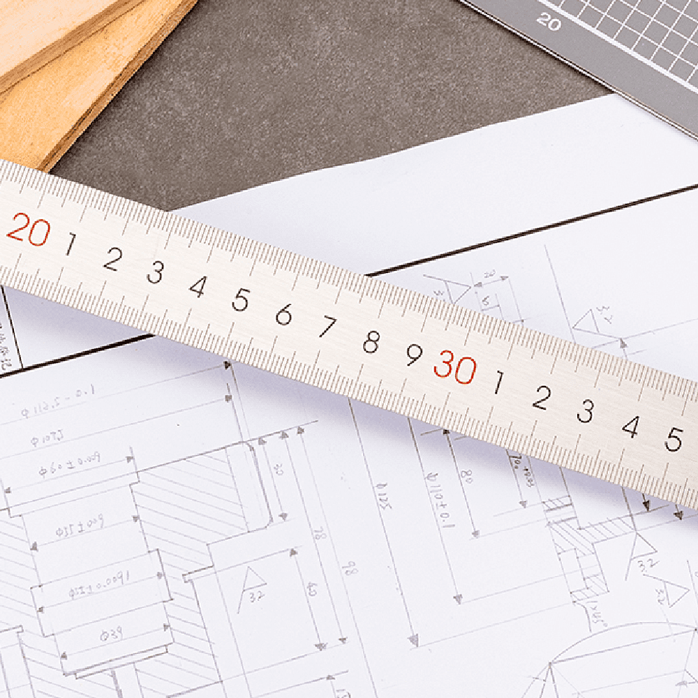 Линейка 50 см "Deli" металлическая