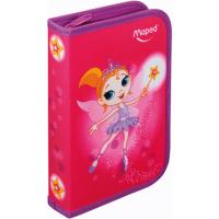 Пенал на 1 отд. "Fairy" с наполнением, полиэстер, розовый