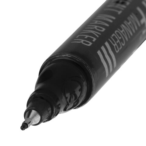 Маркер перманентный 2-х сторонний STAFF "Manager" PM-625 чёрный (0,8 и 2,2 мм)