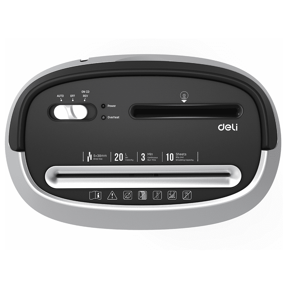 Уничтожитель Deli 9948 (p-3, 5*38, до 10 листов, 20 литров, раб. цикл 3 мин)