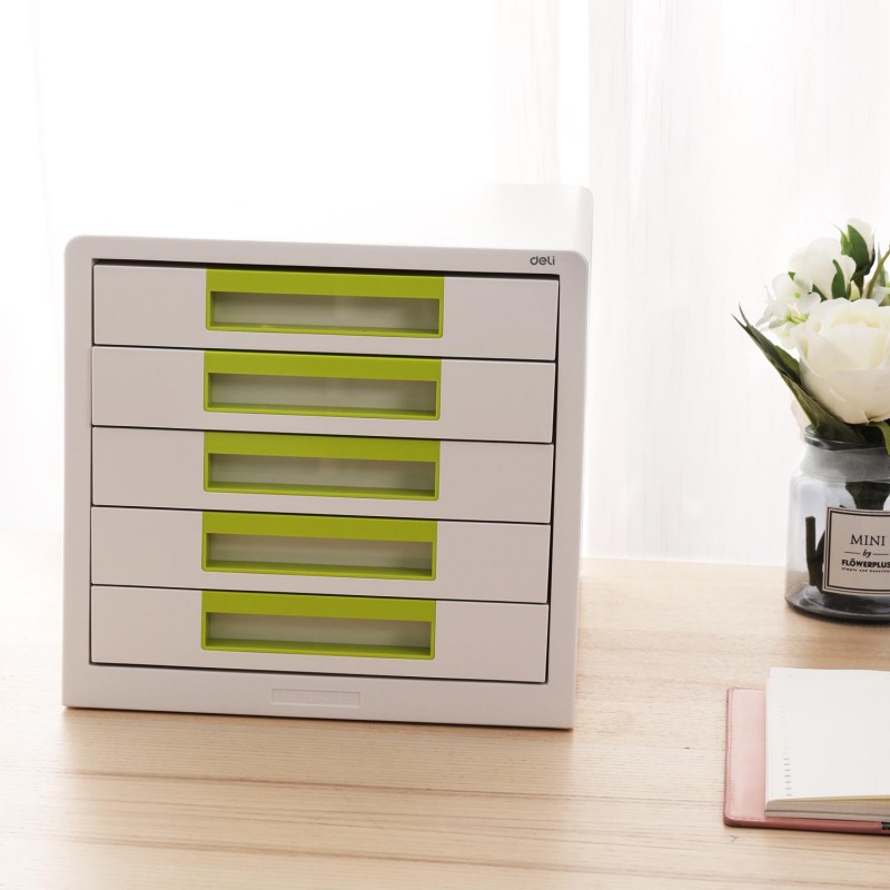 Блок из 5-ти лотков закрытый "Deli Rio", белый/зеленый