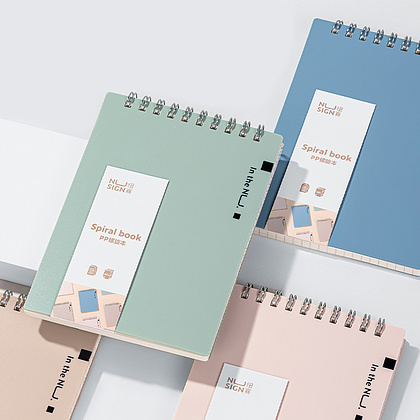 Блокнот А6 DELI "Nu Sign", 60 л., в клетку, ассорти