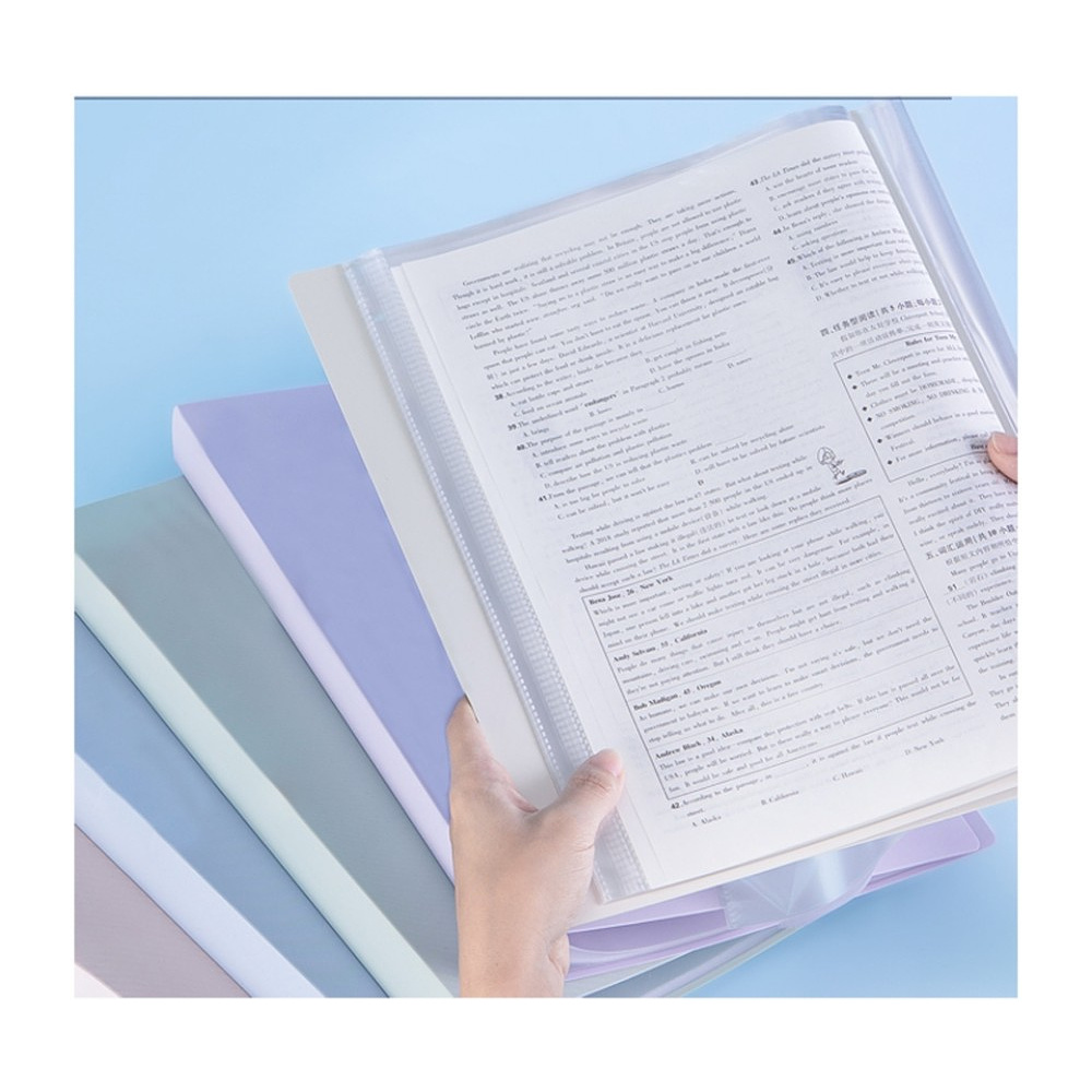 Папка-скоросшиватель на 60 карманов "Deli Pastel" пласт., ассорти