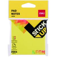 Бумага для закладок на клейкой основе 76*76 мм "Deli" 4*25 л., ассорти