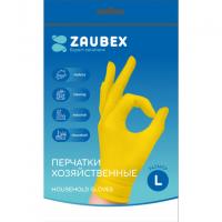 Перчатки латексные хозяйственные  Zaubex р-р M желтый