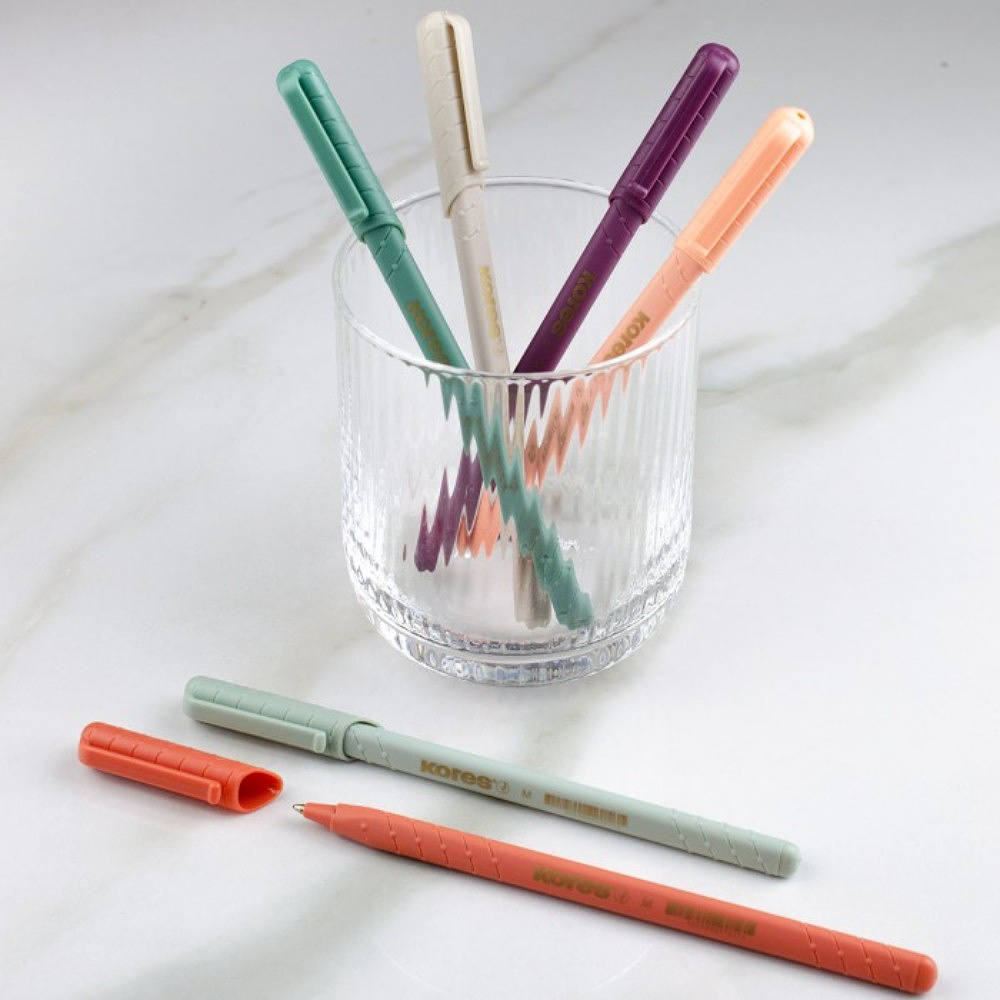 Ручка шарик. "К0" 0,7 мм, пласт., ассорти винтаж, стерж. синий