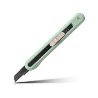 Нож для бумаги мал. "Deli Nusign" 9 мм, усиленный, зеленый