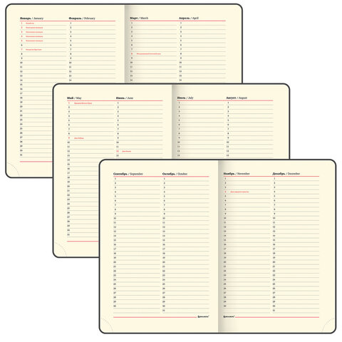 Ежедневник недатированный А5 138x213 мм, 160л. BRAUBERG "Iguana", под кожу