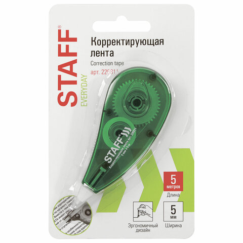 Корректирующая лента STAFF Everyday 5ммх5м в блистере, арт. 226811