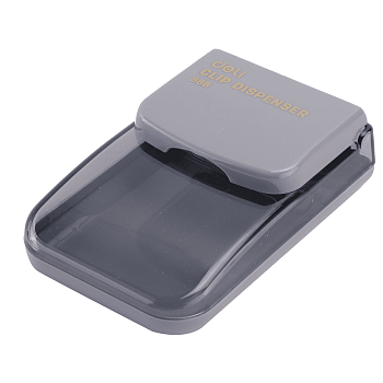 Подставка для скрепок "Deli", пластиковая с магнитным держателем, ассорти