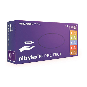 Перчатки нитриловые неопудренные одноразовые Nitrylex р-р 100 шт./уп. фиолетовый