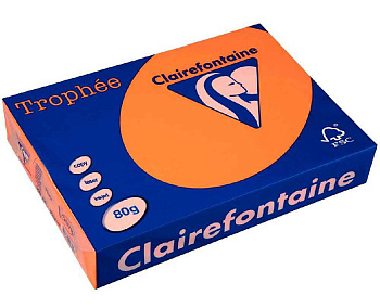 Бумага цветная CLAIREFONTAINE Trophée A4 неон 80 г/м2 100 листов