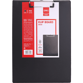 Планшет с зажимом А4 Deli "ПВХ" черный