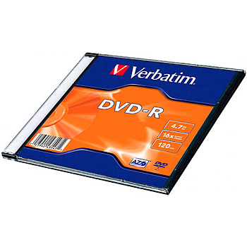 Диск DVD-R 4.7Gb 16x Verbatim Matt Silver SlimCase
