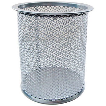 Стакан для канцелярских принадлежностей металлический круглый FOROFIS