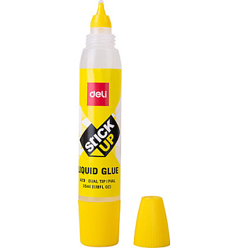 Клей бумажный Deli "Stik up A21310" 35 мл., двуст., прозр., жидк.