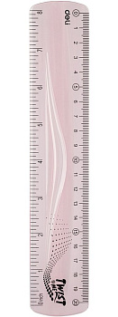 Линейка "Twist" Deli пластиковая, гибкая, ассорти