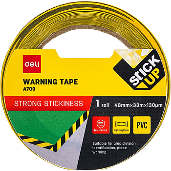 Клейкая лента разметочная Deli "STICK UP STRONG" 48 мм*33 м, 130 мкм